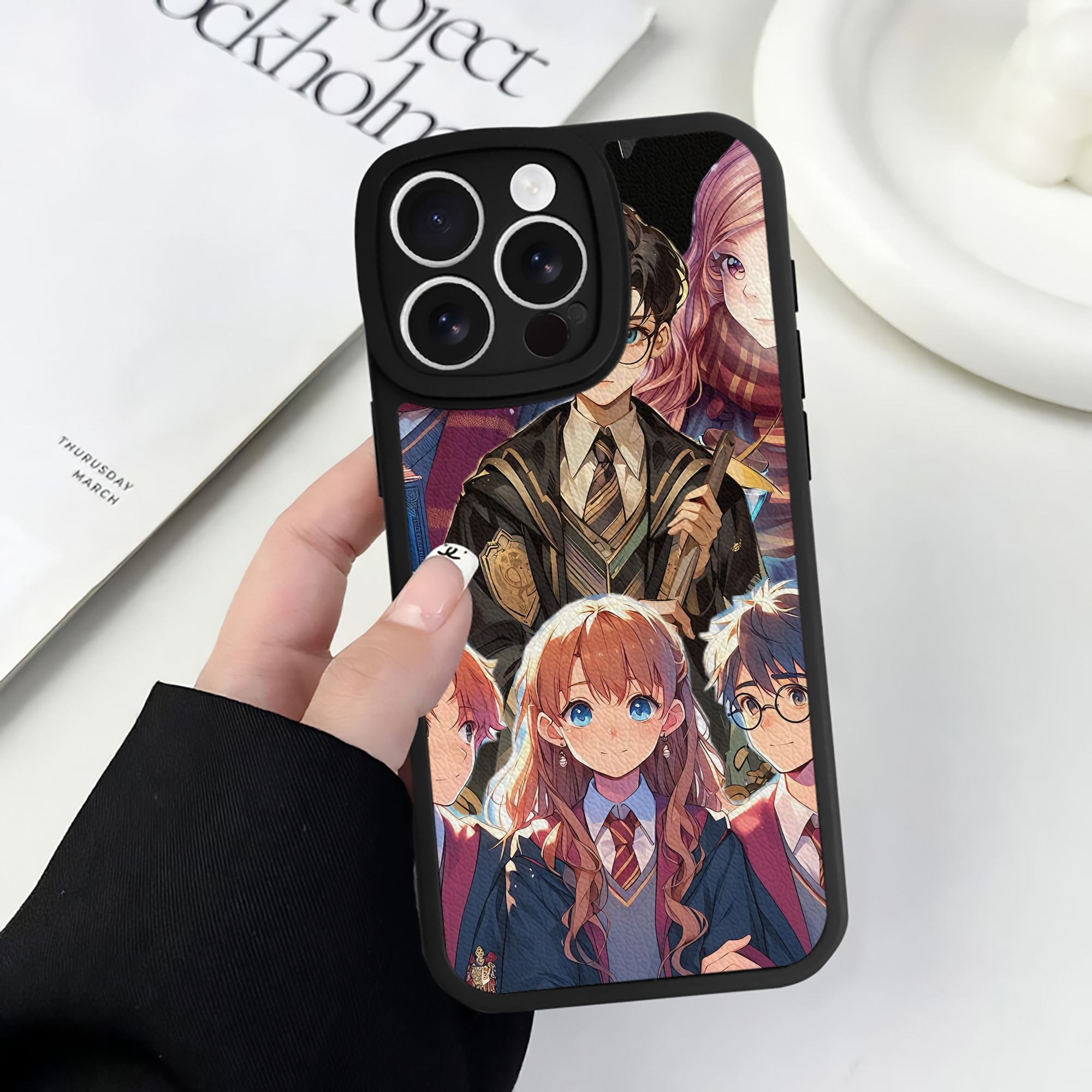 （画像用） Harry Potter ハリー・ポッターシリーズ 【iPhone 16シリーズ対応】シリコンスマホケース（レザー調） 材質：シリコン